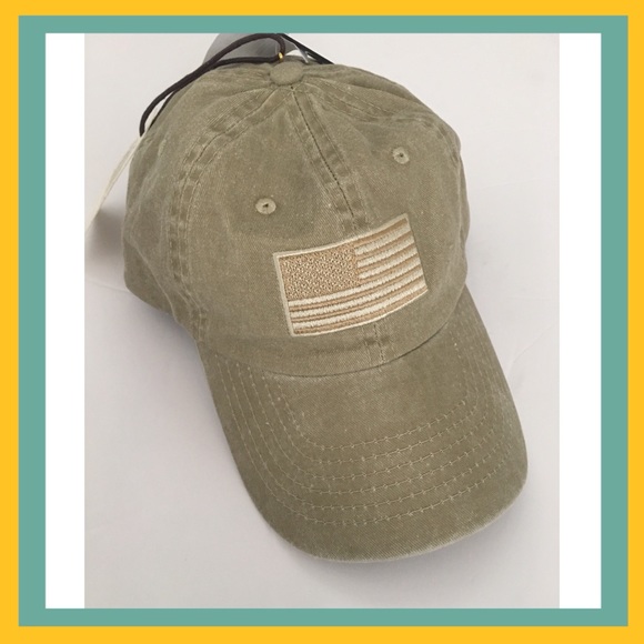 Stetson Other - Stetson Men’s 100% Cotton Khaki USA Flag Hat Cap